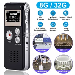 Lecture Digital Voice Recorder Dictaphone Audio MP3 Sound Mini Spy Recorder USA