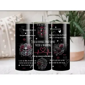 Dark Romance Skinny Tumbler 20 OZ - Warning