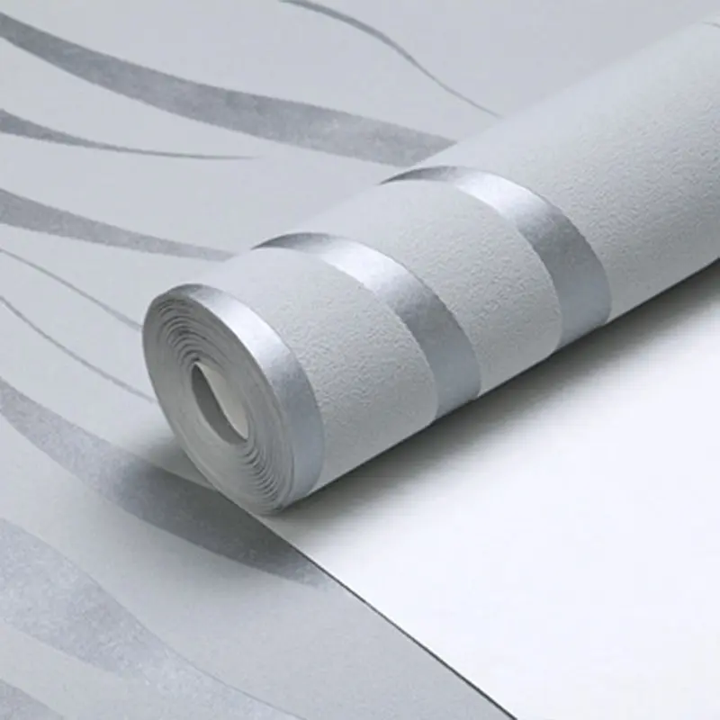 One roll of 20.86*118.11 inch self-adhesive textured wallpaper with 3D striped wave pattern, non-woven fabric wallpaper, thickened, for bedroom and living room feature wall, peel-and-stick, can be cut, home decoration, Interior walls