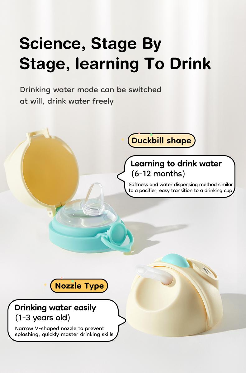Dr.Isla 2-in-1 PPSU Anti-Colic Baby Training Cup (9oz/240ml), 360° Gravity Ball, Duckbill & Straw Lids Included, BPA-Free Leakproof No-Spill Sippy Cup for 6M-3Y, 180°C Heat-Resistant, Shatter-Resistant (Superior to PP)