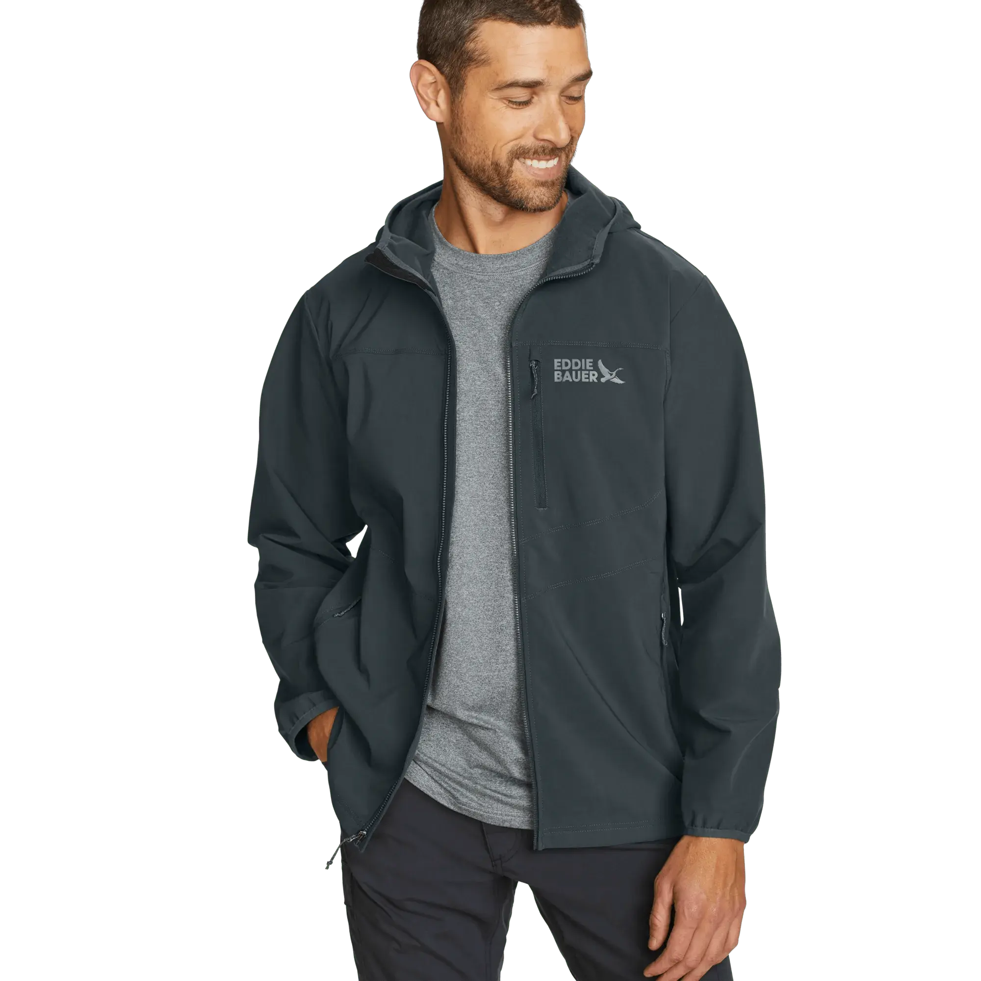 Eddie Bauer Men’s Stratify Hoodie  UPF 50+ Moisture-Wicking DWR Finish Hiking Outdoor