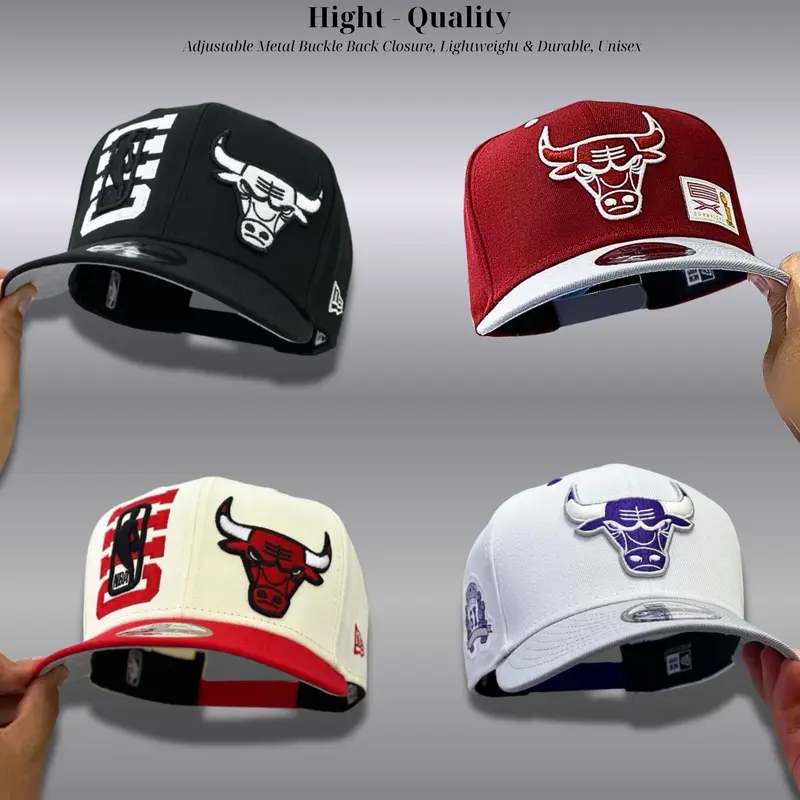 Chicago Bulls NBA Snapback Hat – New Era Style Fitted Cap, Flat Bill High Crown, Unisex Urban Streetwear 2026, TikTok Trending Fashion, Baseball Sport Cap, Premium Embroidery, Daily Outfit Hat for Men Women