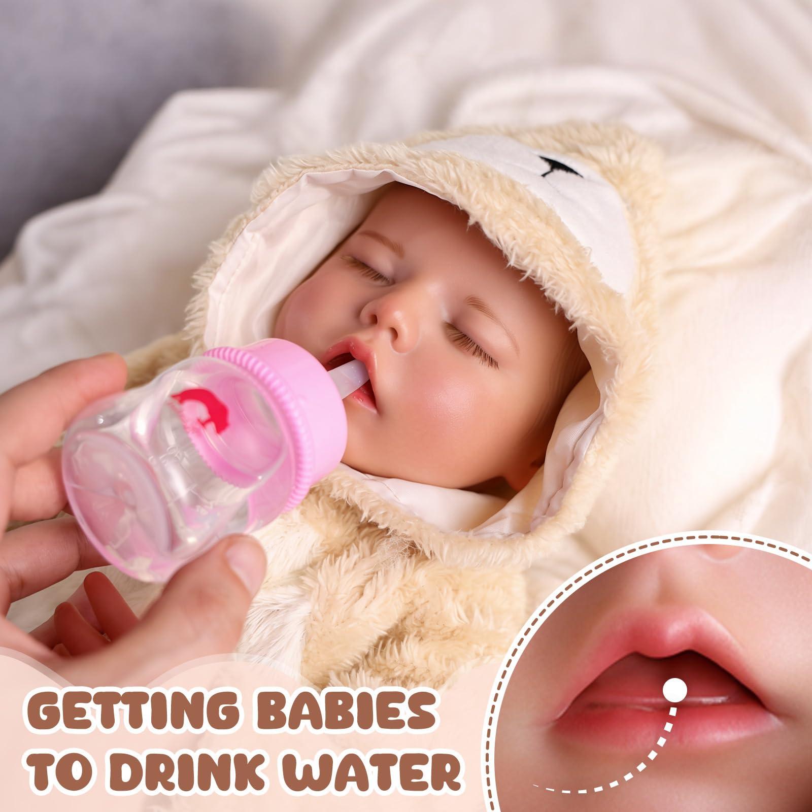 BABESIDE 12/17/20 Inch Lifelike Reborn Baby Dolls Soft Full Body, Realistic Baby Doll Sweet Sleeping Soft Vinyl Real Life Baby Dolls Cute Girl with Toy Accessories Gift Set for Kids Age 3+