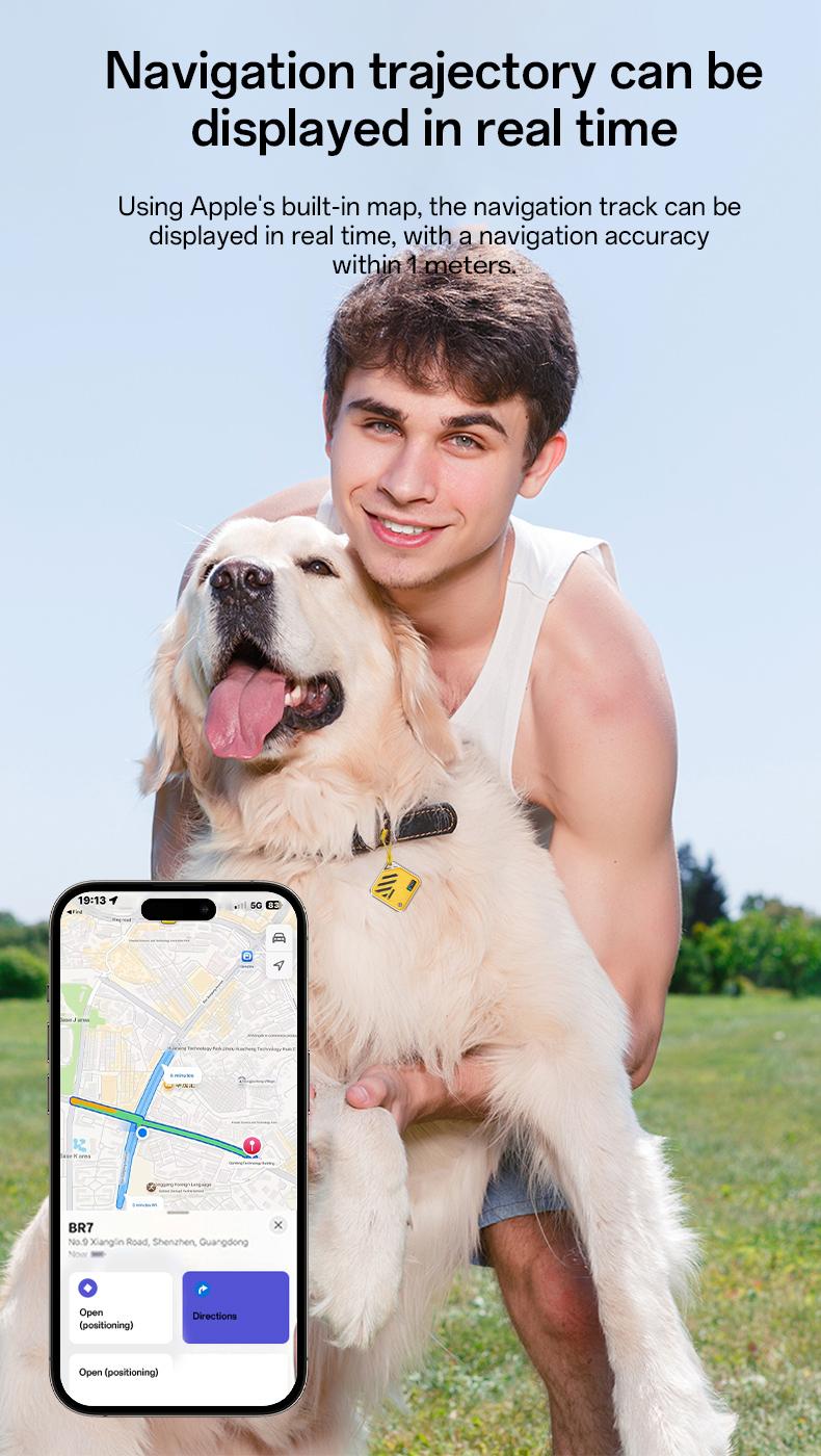 EYD TAG8 Magnetic Finder, SmartTrack security, waterproof, compatible only with Apple Find My Smart Tag, global positioning, orange.