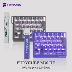 FURYCUBE M30 HE Wired Magnetic Keyboard, 30% Gaming Keyboard with Rapid Trigger RT 0.01, 8K Polling Rate, RGB Backlit, Magnetic Switch, Web Driver, FPS Gaming Keyboard, Gamingsetup, Gift