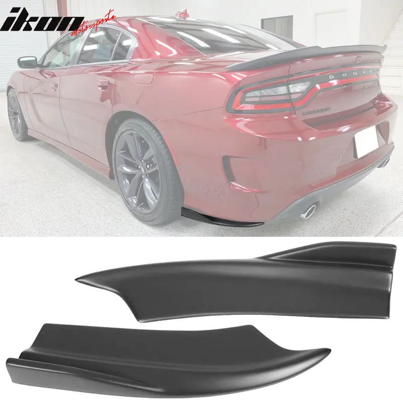 Fits 2020-2023 Dodge Charger Rear Diffuser V2 Style Matte Black Rear Bumper Lip Apron PP
