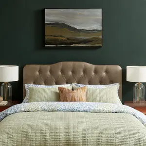 Annabel Vegan Leather Full Headboard in Mushroom