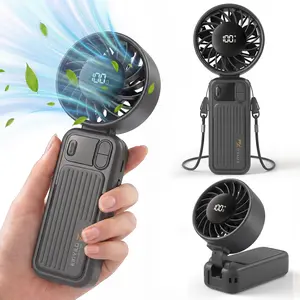 KinYiLO Portable Handheld Turbo Fan,4000mAh Battery Operated, Up to 16 Working Hours, 3 IN 1 Hand Fan Rechargeable with Air Turbo Tech Cooling Fan for Outdoor Activities, Travel, Working, Summer Selected Products