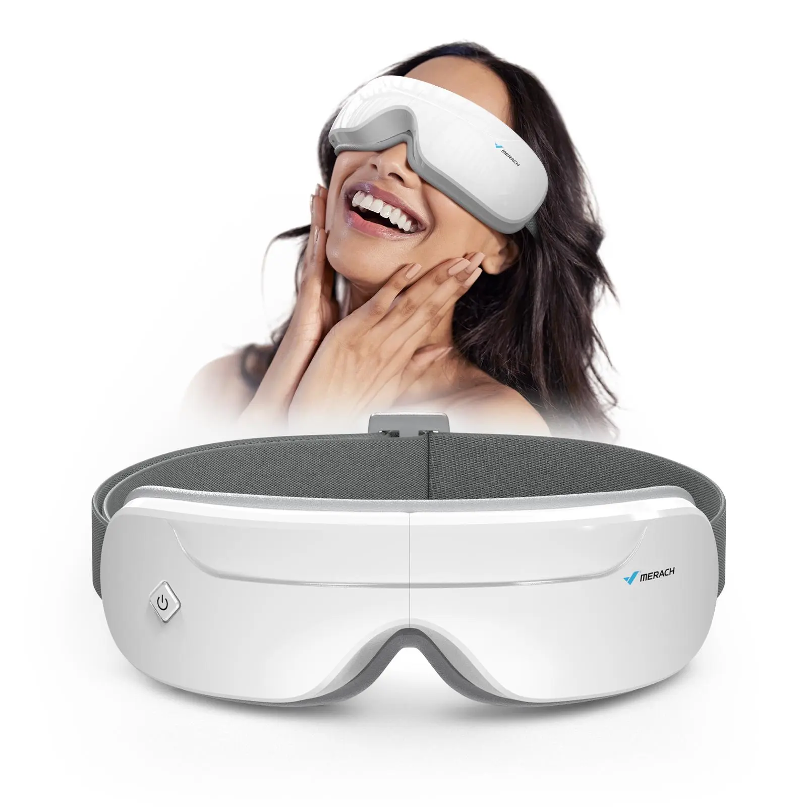 Merach Eye Massager with Heat Compression Eye Care Device Smart Eye Mask for Relax Birthday Gifts Muscle Relaxation BackToSchool