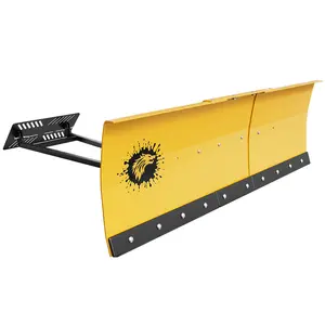 48”–60” Universal ATV/UTV Snow Plow – Heavy-Duty Steel Blade, 5-Angle Adjustable, Quick Mount, Multi-Function Bulldozer Blade for Snow Plowing & Light Dozing, All-Season Use – Yellow