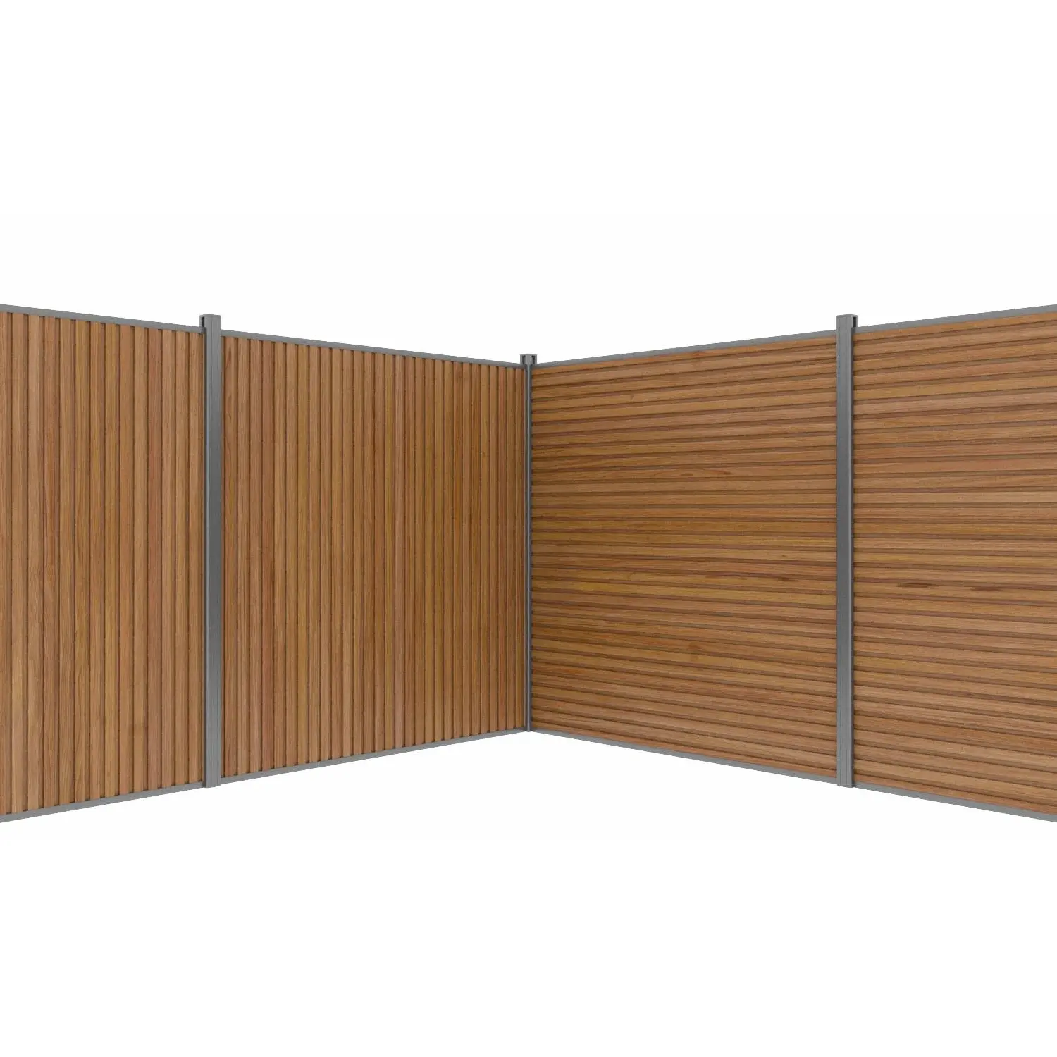 Teak Heavy-Duty Slat Composite Fence Panels Modern Privacy Outdoor Fencing System | Durable Weatherproof Wood-Look Garden & Backyard Fence Panels for USA Homes