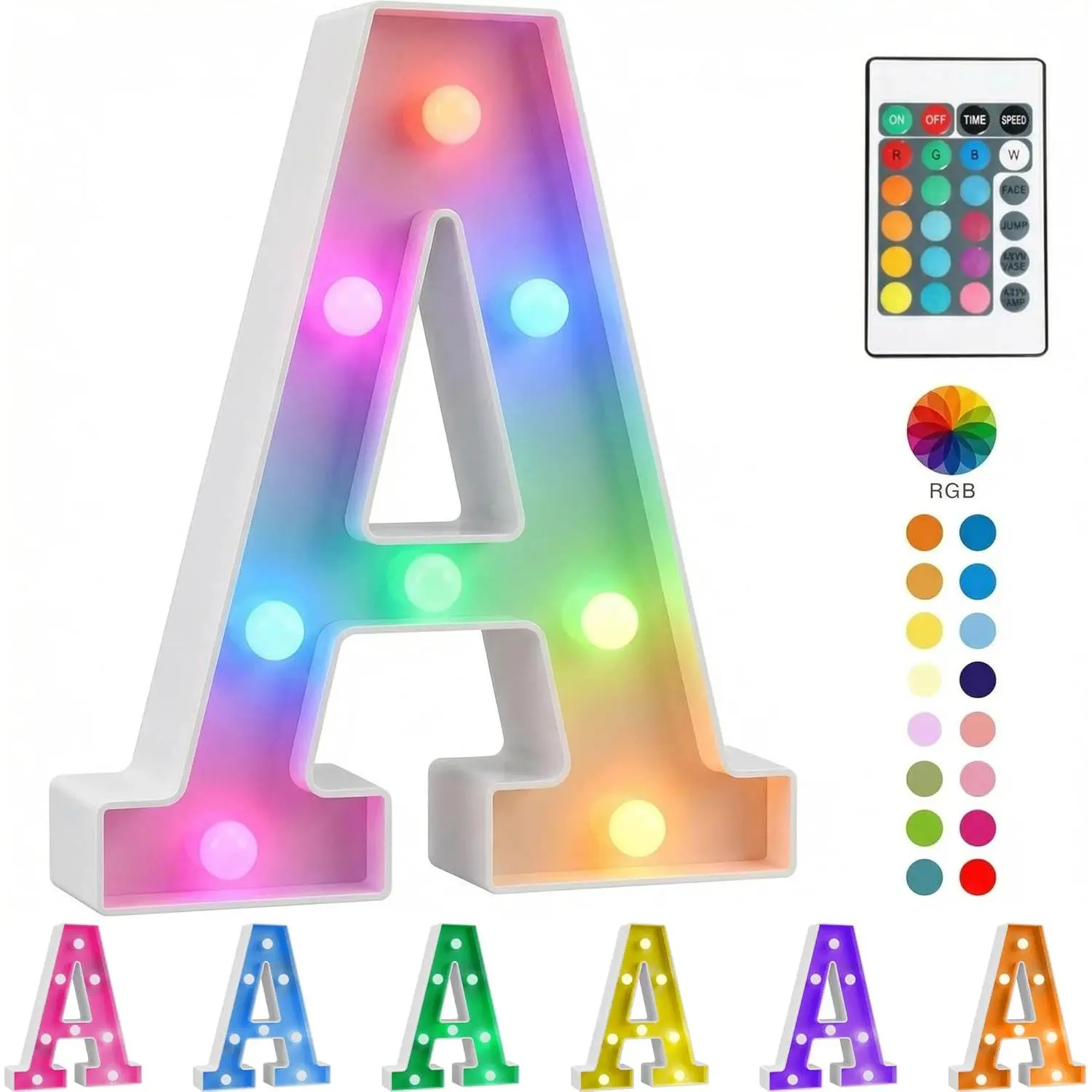 Customizable LED Letter Number Display Board - Dynamic Electronic LED Light, Remote-Controlled Battery-Powered with Flashing Modes, DIY Combinable Sign for Wedding, Home Decor, Gift, Dynamic Led Display, Led Effects