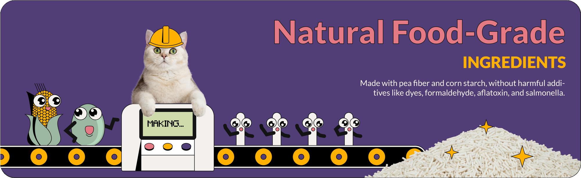 Tofu Cat Litter-Clumping, 100% Natural, Flushable, Dust-Free, Odor Control, Low Tracking, Not Suitable for Automatic Litter Boxes Clean