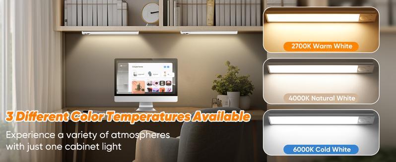Under Cabinet Lights 2 Pack - Motion Sensor Night Light Indoor, 1500mAh USB Rechargeable Light, Simple Installation Dimmable Lights for Kitchen, Wardrobe, Pantry, Closet, Bathroom, Stairs, Hallway, Laundry Room, Tool Room, Fridge - Practical Home Decor Under Cabinet Lights 2 Pack - Motion Sensor Night Light Indoor, 1500mAh USB Rechargeable Light, Simple Installation Dimmable Lights for Kitchen, Wardrobe, Pantry, Closet, Bathroom, Stairs, Hallway, Laundry Room, Tool Room, Fridge - Practical Home Decor