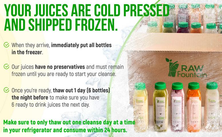 5 Day Juice Cleanse Detox by RAW Fountain, 30x 12oz Bottles of RAW Cold Pressed Juices, All Natural, No Gluten, No Wheat, No Artificial Flavors 5 Day Juice Cleanse Detox by RAW Fountain, 30x 12oz Bottles of RAW Cold Pressed Juices, All Natural, No Gluten, No Wheat, No Artificial Flavors