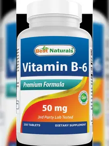 Best Naturals Vitamin B6 50 mg 250 Tablets