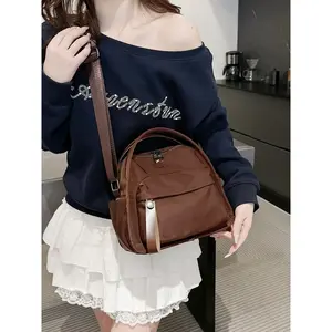 Fashion Solid Color Shoulder Bag Handbag New Waterproof Oxford Cloth, Stylish and Durable, Fashionable Crossbody Bag, Perfect for Everyday Use