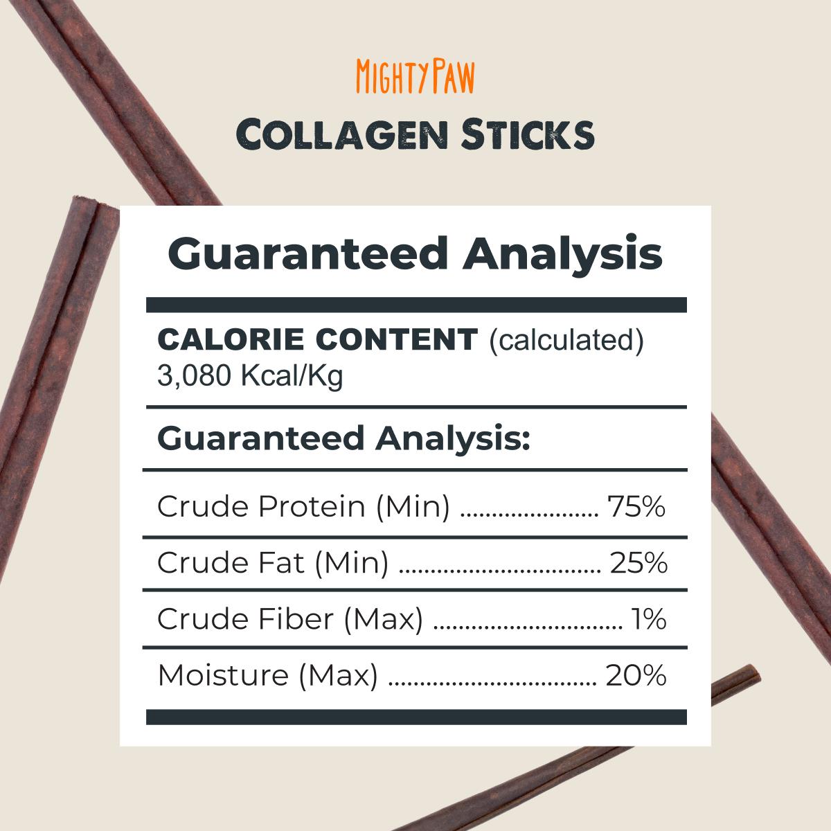 Mighty Paw Collagen Sticks (Variety 8 Pack) - All-Natural Rawhide Alternative for Dogs | Grass-Fed Beef | High in Protein & Collagen | Grain & Gluten Free |  Hair Supplement