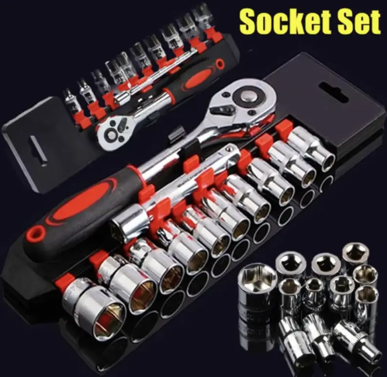 12 Pcs Set Wrench Socket Set Motorcycle Bicycle Repairing Tool Hardware Car Boat Auto Repair Tools Bike Multitool Bike Tool Kit | EDC Mechanic Gift for Dad DIY Garage Survival Tool Set