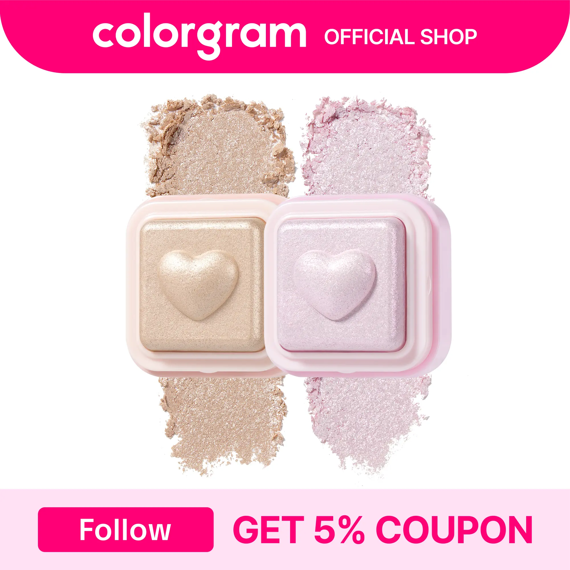 Colorgram Heartlighter Duo | Milk Bling Soft Glow Highlighter Set I summervibes