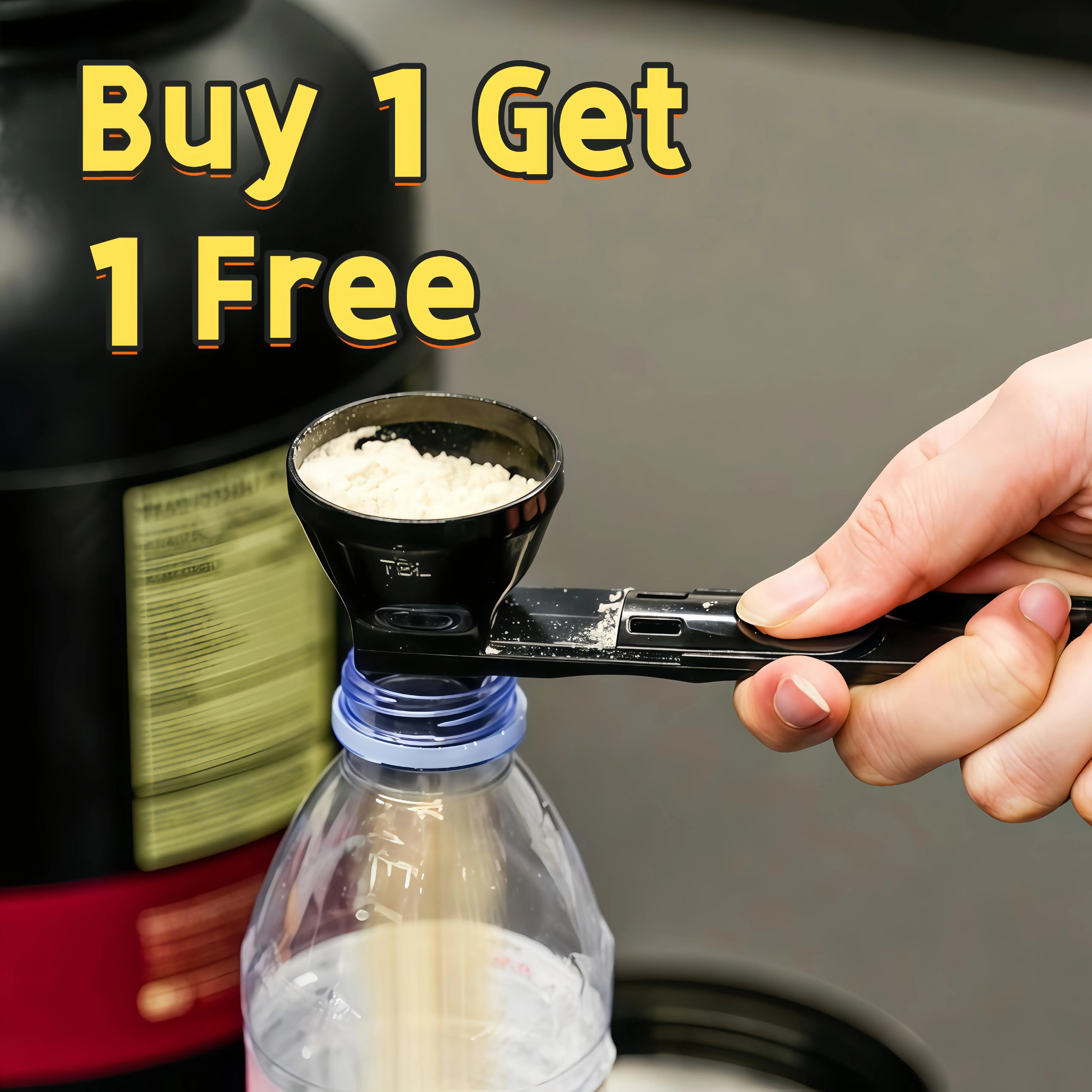 Buy 1 Get 1 Free | Measuring Scoop with Funnel for Filling Water Bottles withProtein Powder Milk Powder Filling Resuable K Cup CoffeeCapsule with Coffee Grounds