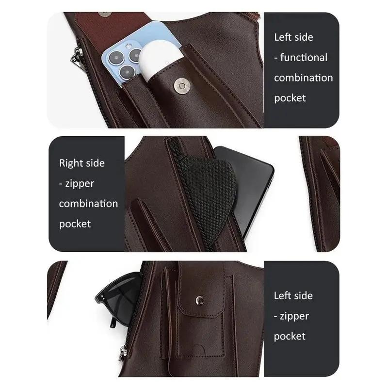 WUBYHIT Adjustable Strap Underarm Shoulder Bag - Men's Accessories, Gifts for Him, Bags for Women, Accessories Adults, Anti-Theft Hidden Storage, High-Quality PU Leather for Hunting & Outdoor Gear, Adjustable Strap Bag