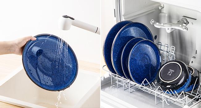 Vancasso Starry Lipped-Edge Piece Dinnerware Set, Reactive Glaze Plates & Bowls Set, Stoneware Set, Dishwasher, Microwave Safe, Cutlery Tableware set, Includes Dinner Plates, Dessert Plates, Soup Plates and Cereal Bowls