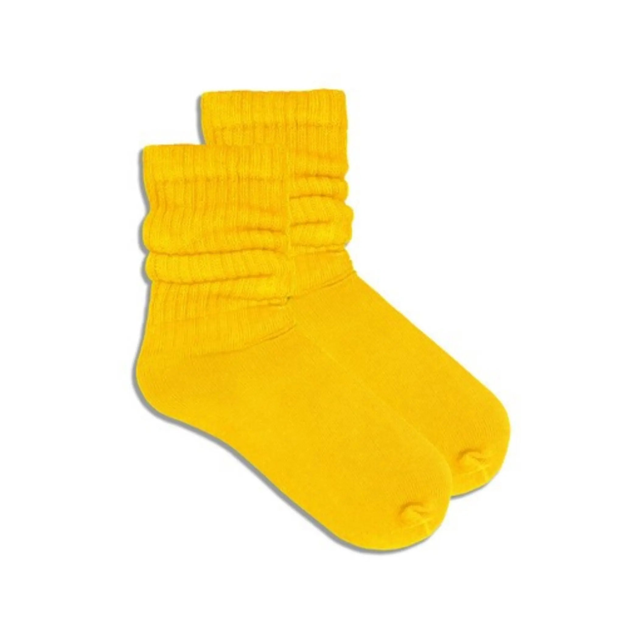 Yellow Slouch Socks (Adult Medium - Women's Shoe Sizes 5-10)
