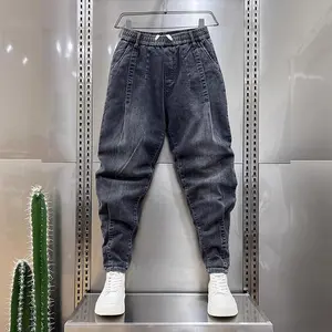 Cargo Jeans Men Streetwear Denim Jogger Pants Black Blue Men Baggy Harem Jean Trousers Men Harem Jeans Loose Hip Hop Trousers