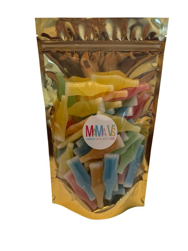 Wax Bottle Candy 1lb or 3lb with Side of Mama V’s Flavor Frenzie Powder Sour Candy Snack Extreme Sour Wax Candy - Bonbon, Sweet