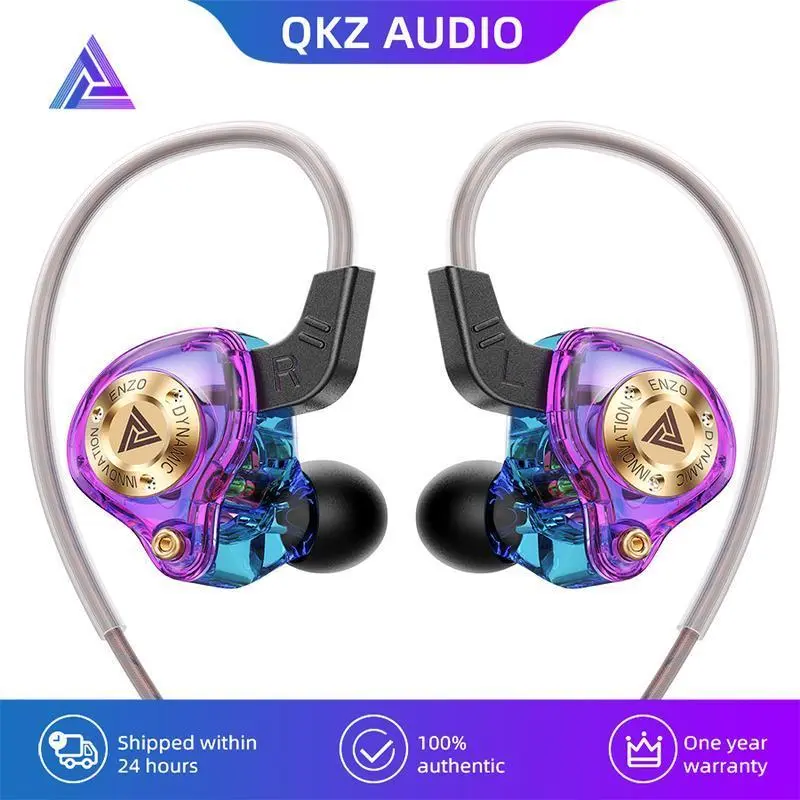 QKZ ENZO  Portable Wired In-Ear Earphone,HiFi Subwoofer Noise Cancelling Wired Earphones for Game Sports, 3D Stereo Sound Headphones For Gym & Sports & Game, Headphones 8D Audio, Electronic Audio Earbud in-ear monitor HiFi Heavy gym sport game