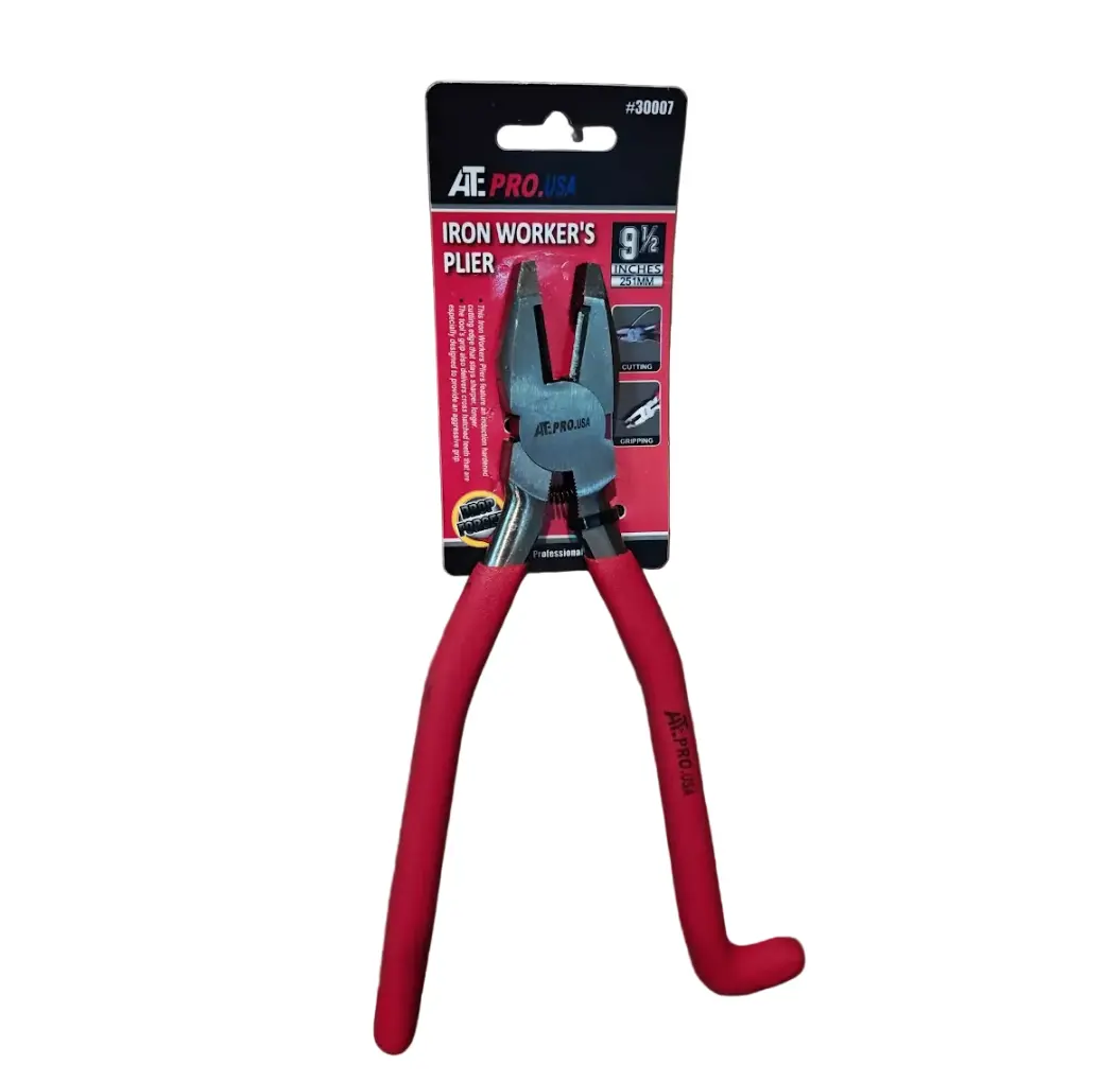 ATE PRO 9.5" Iron Worker's Pliers (30007), Heavy-Duty Hand Tools for Industrial Repair Tasks