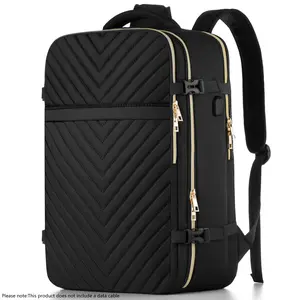 kadilbng 15.6 Inch Laptop Backpack, Large Capacity Backpack with USB Charging Port, Headphone Jack & Anti-theft Lock, Water Resistant Bookbag for Teens, College Students, Working Adults, School, Work, Office, Business Trips, Travel & Daily Commut