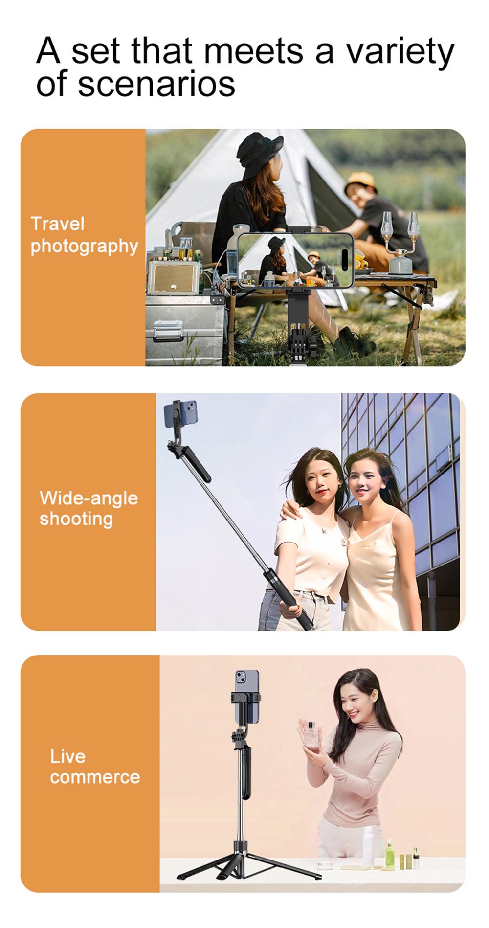 67" Selfie Stick Tripod with Bluetooth Remote & Fill Lights, Upgraded Stand for Selfies/Video Recording/Vlogging, Compatible with iPhone/Android