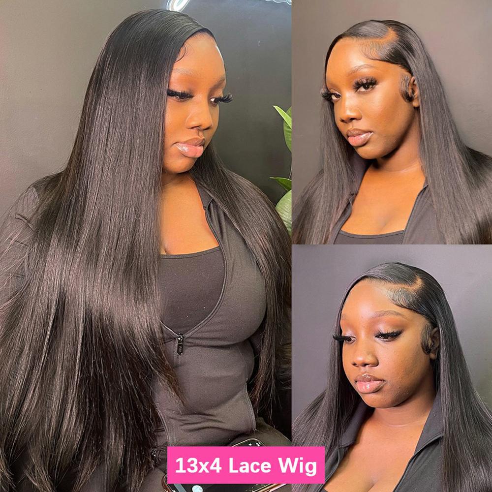 Bling Hair 30 32 Inch 13x4 13x6 HD Transparent Bone Straight Lace Front Wig 180 Density Brazilian 360 Lace Frontal Wigs Human Hair For Women