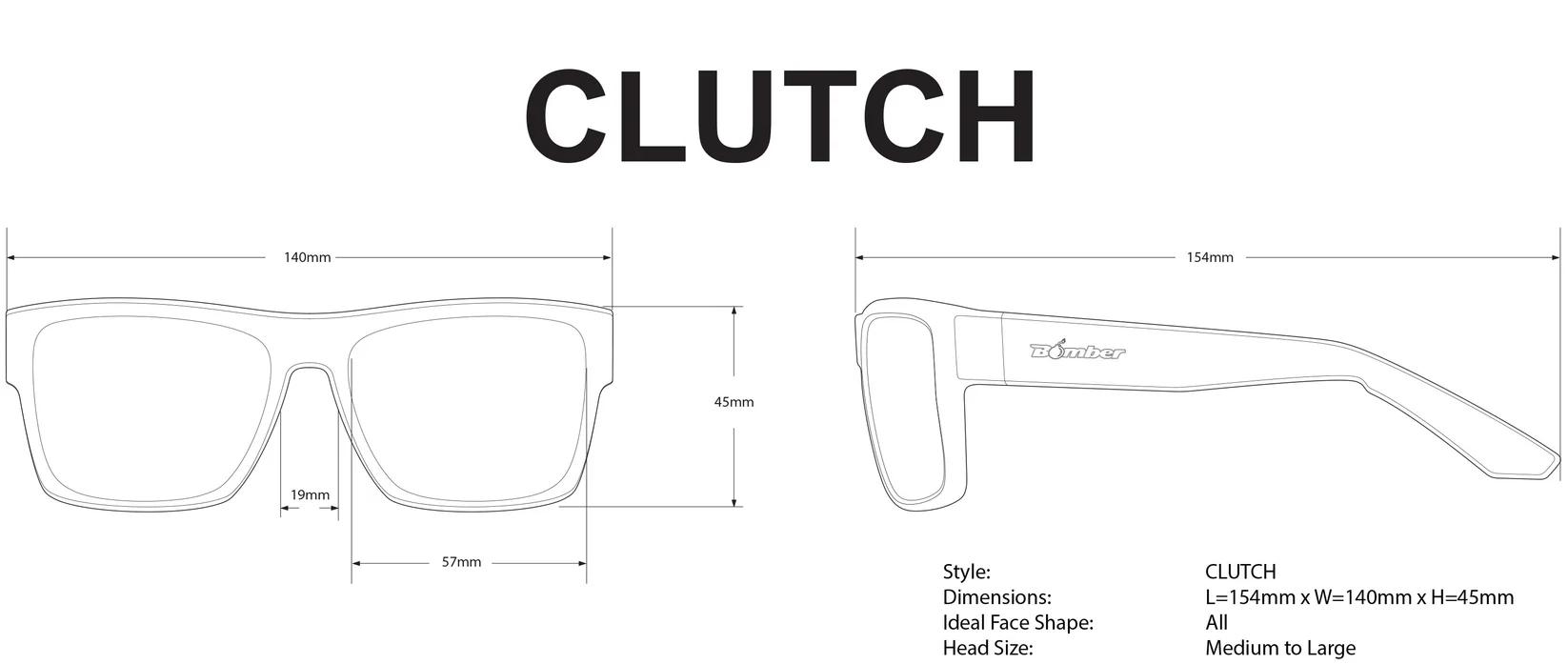 CLUTCH BOMB ANSI Z87+ Safety Sunglasses with Removable Side Shields 100% UVA UVB Protection Shatterproof Construction Gear