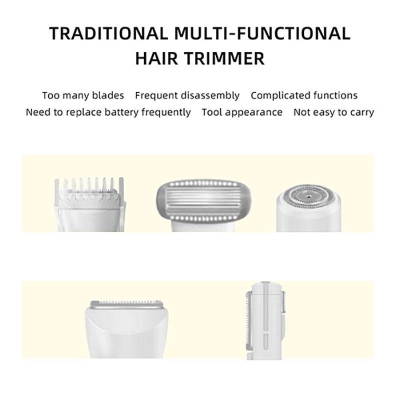 CHECCA  Bikini Trimmer for Women,Electric Shaver and Razor Rechargeable2-in-1 Body and Facial Hair Removal Double Head for Painless Trimming of Pubic Face Underarm Legs  Waterproof