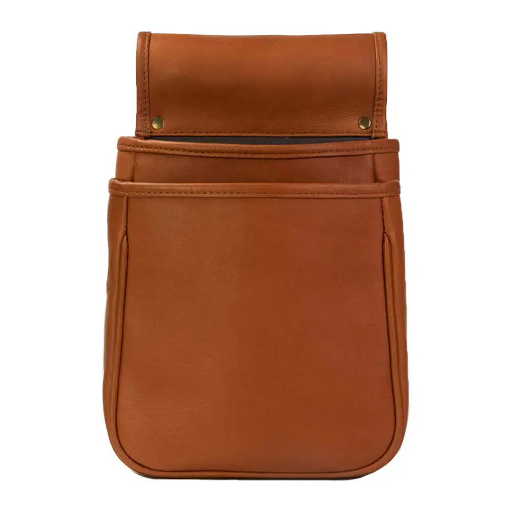 Sarge Knives Regal Shotgun Shell Bag, Classic Top Grain Cowhide Leather Hunting Pouch, Field Ready with Open Top, Double Compartments & 40-Shell Capacity for Trap, Skeet & Range Use