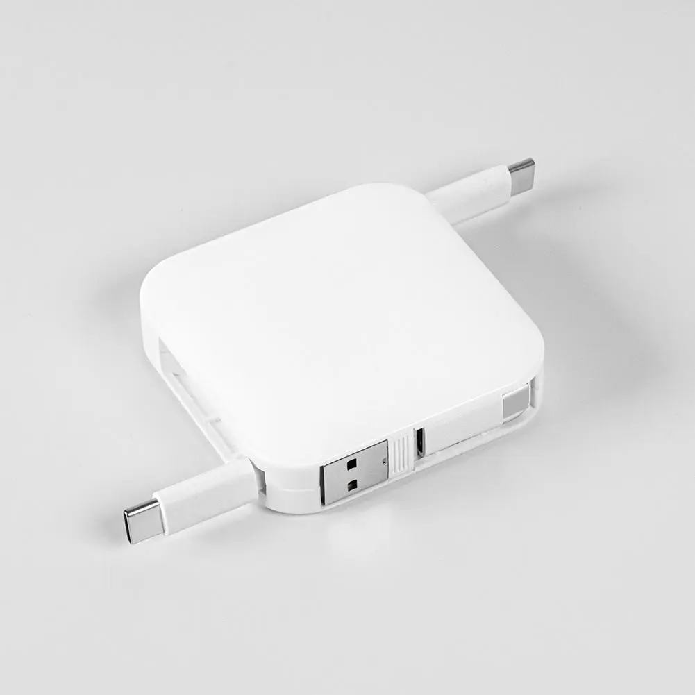 Multi Function Charging Cable 4 in 1 Retractable USB Cord 60W Fast Charging with Phone Holder for Daily Commute and Travel Business Promotional Gifts
