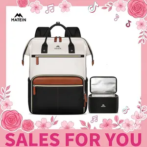 MATEIN Laptop Backpack with Lunch Box,15.6 Inch Work Backpack with Laptop Compartment,Stylish Nurse, Teacher Work Backpacks with Insulated Compartment
