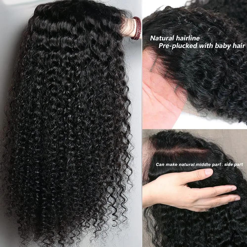 Bling Hair 34 36 Inch Curly HD 13x4 Lace Front Human Hair Wigs For Black Women Preplucked Kinky Cury Transparent Lace Frontal Wig TikTokShopBlackFriday