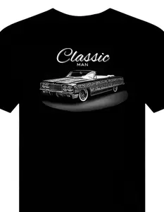 Classic Man T Shirt Menswear Streetwear Round Neck Short sleeve Crewneck Cotton