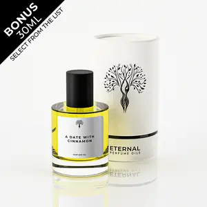 Eternal Perfume Oils - A Date with Cinnamon Perfume Oil, Warm & Spicy Scent for Men & Women | 50ml with Bonus 30ml Bottle of Your Choice