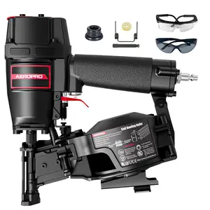 AeroPro Roofing Nailer CN45N for Professionals,  15 Degree Roofing Nail Gun, Pistolas de Roofing, Heavy-Duty Pneumatic Power Nailers in Roofing tools, Pneumatic Roofing Nailer for Asphalt Roofing Shingles