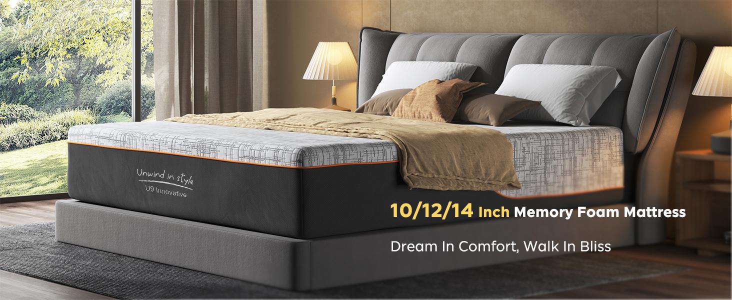 Memory Foam Mattress with Removable Cover- Medium Firmness with Bamboo Charcoal & Green Tea Infusion Memory Foam Mattress with Removable Cover- Medium Firmness with Bamboo Charcoal & Green Tea Infusion