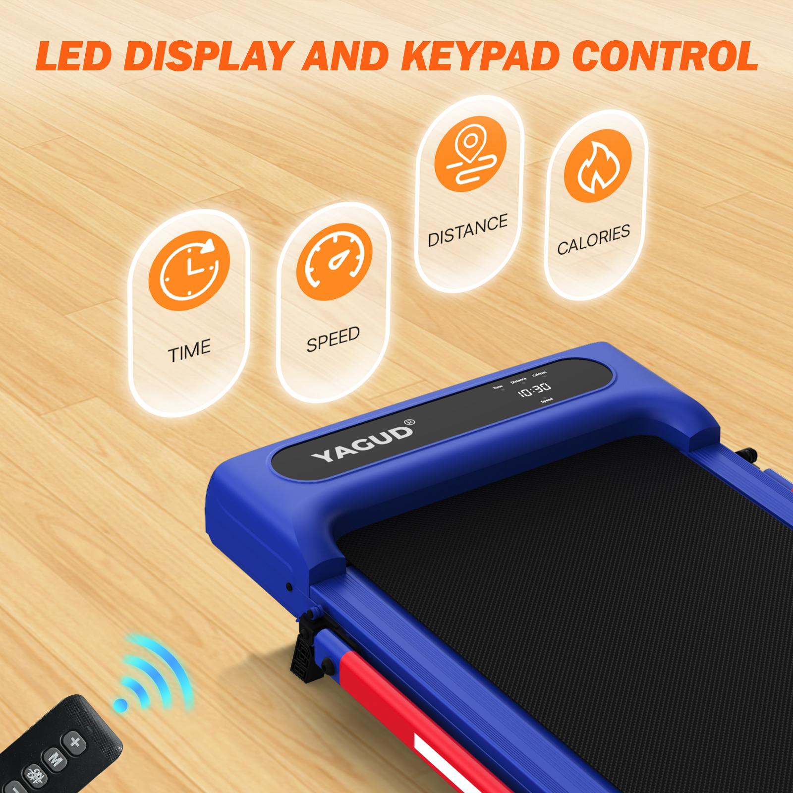 【Stars Stripes】YAGUD Walking Pad Treadmill, Foldable Design with Spacious Belt, 265lbs Weight Capacity, Dual Shock Absorption, Low-Noise Motor, Easy-Move Wheels & Remote Control 【Stars Stripes】YAGUD Walking Pad Treadmill, Foldable Design with Spacious Belt, 265lbs Weight Capacity, Dual Shock Absorption, Low-Noise Motor, Easy-Move Wheels & Remote Control