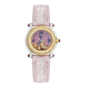 Chopard Happy Sport "Moon & Stars" 26mm Ref. 27/8246 - Two-Tone with Custom Diamond Bezel, Pink MOP Dial WHT026193