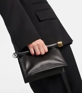 PSBIY Trendy PU Leather Clutch Bag for Women Shell Shaped Marble Acrylic Evening Purse Versatile Folding Crossbody for Banquet Party