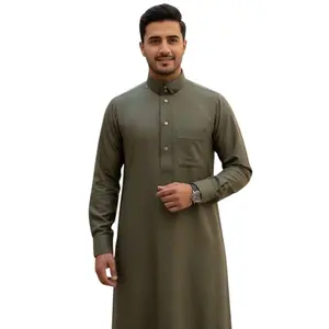 AlHelo Thobe Olive-     ثوب الحلو