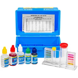 XtremepowerUS 5 Way Swimming Pool Spa Water Chemical Test Kit CHLORINE BROMINE